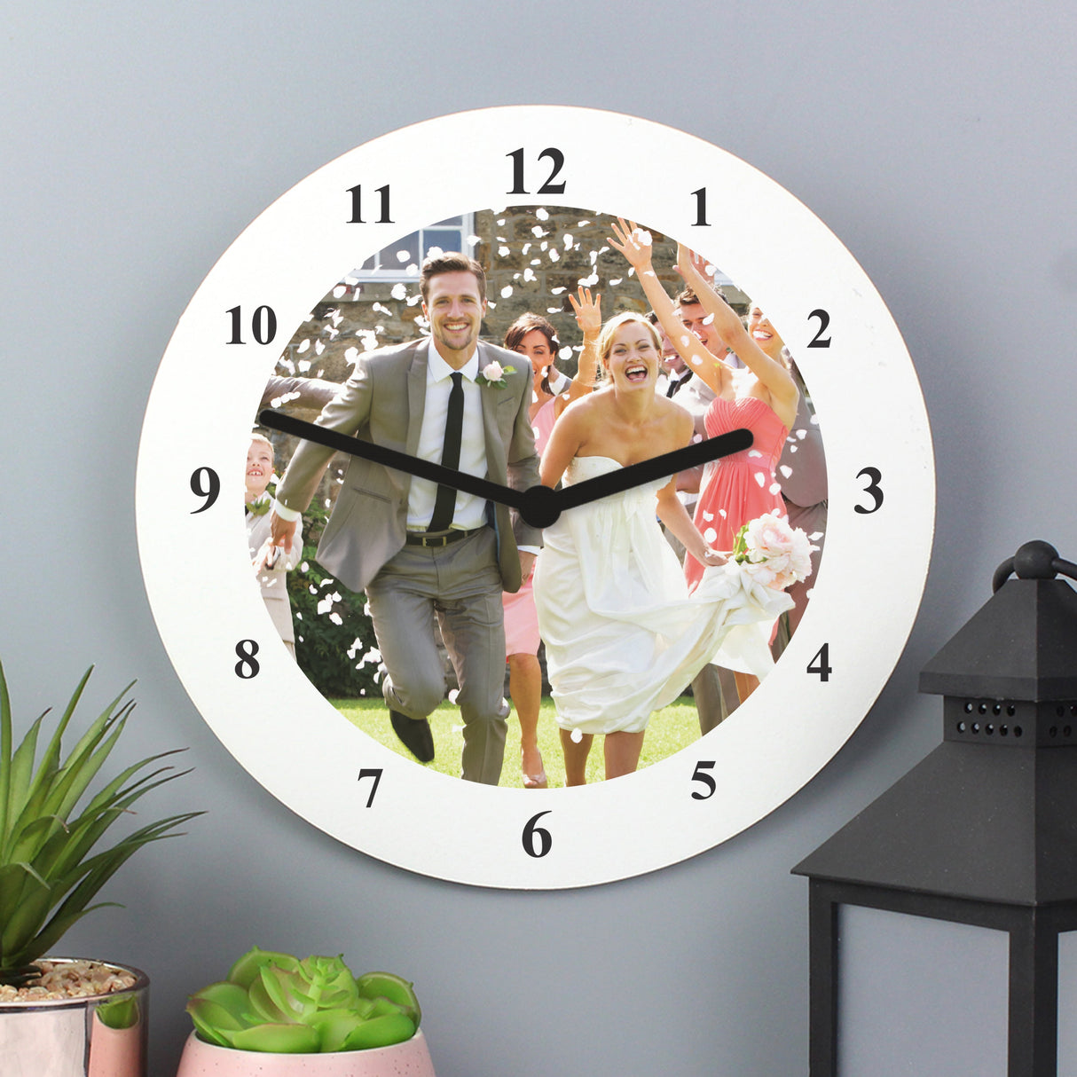 Personalised Photo Upload Wall Clock: 3 - Clocks By Gift Moments
