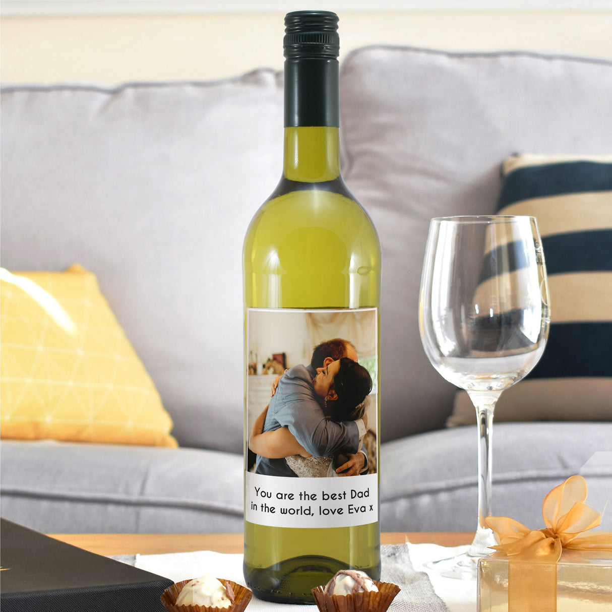 Personalised Photo Upload White Wine: 1 - Wine By Gift Moments