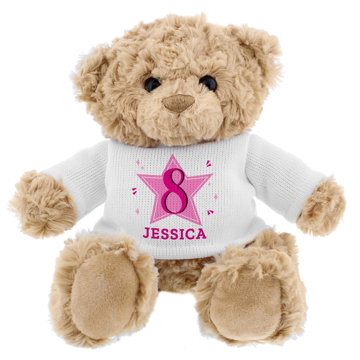 Personalised Pink Big Age Teddy Bear: 4 - Teddy Bears & Soft Toys By Gift Moments