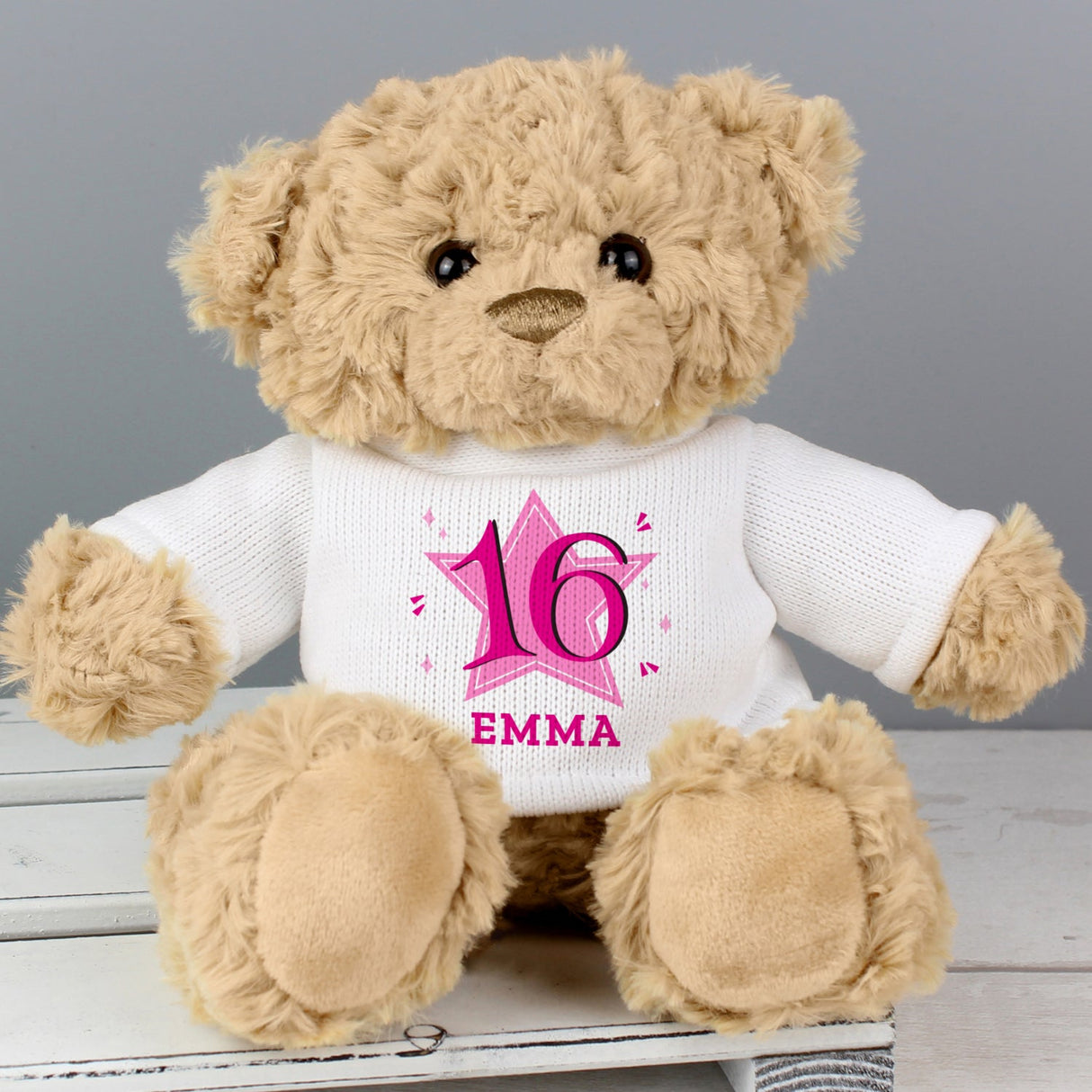 Personalised Pink Big Age Teddy Bear: 3 - Teddy Bears & Soft Toys By Gift Moments