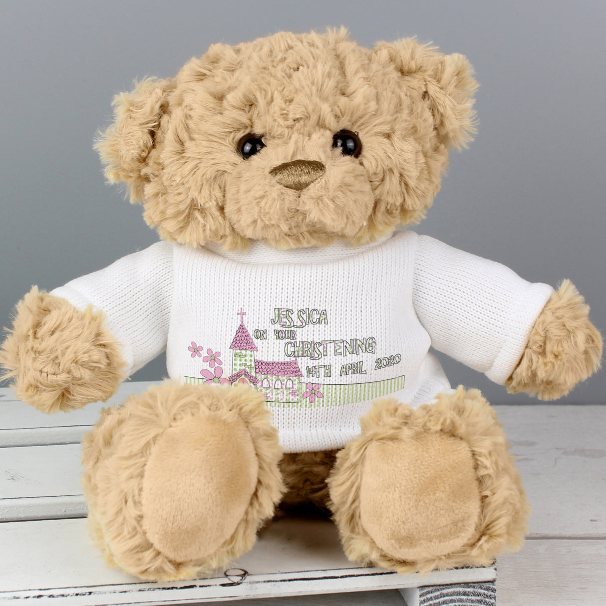 Personalised Pink Church Teddy Bear: 3 - Teddy Bears & Soft Toys By Gift Moments