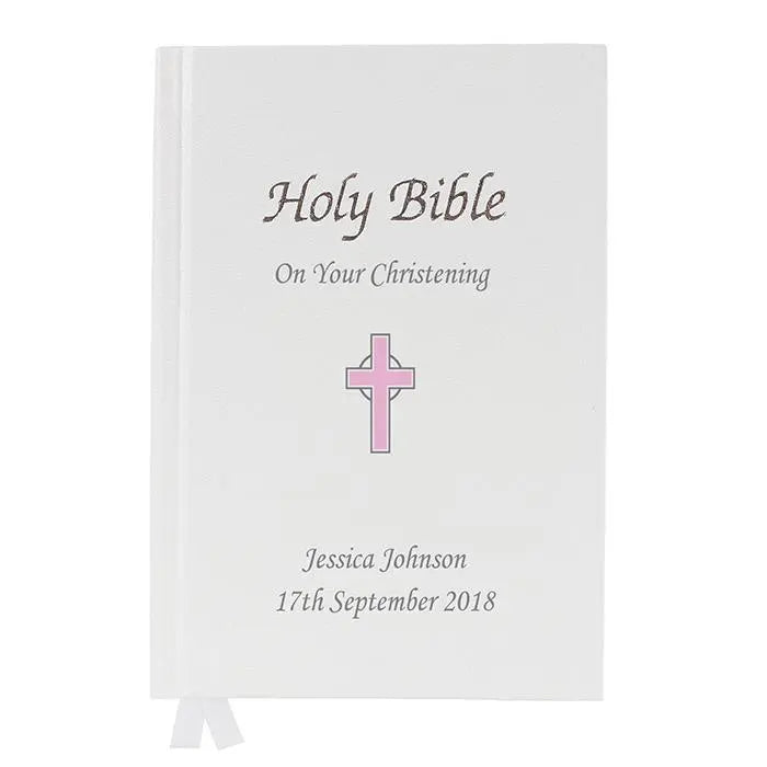 Personalised Pink Cross Bible: 4 - Books By Gift Moments