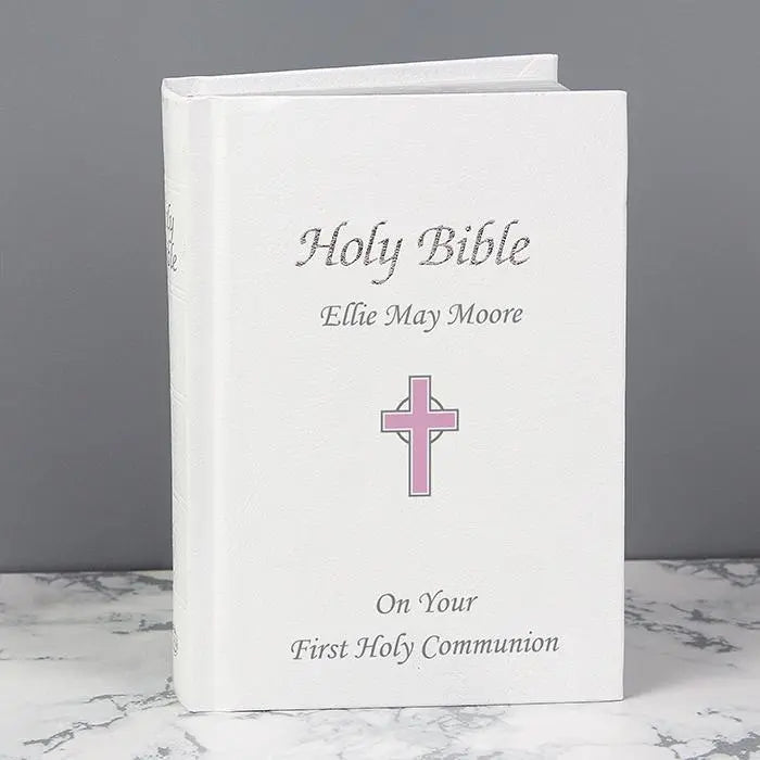 Personalised Pink Cross Bible: 5 - Books By Gift Moments