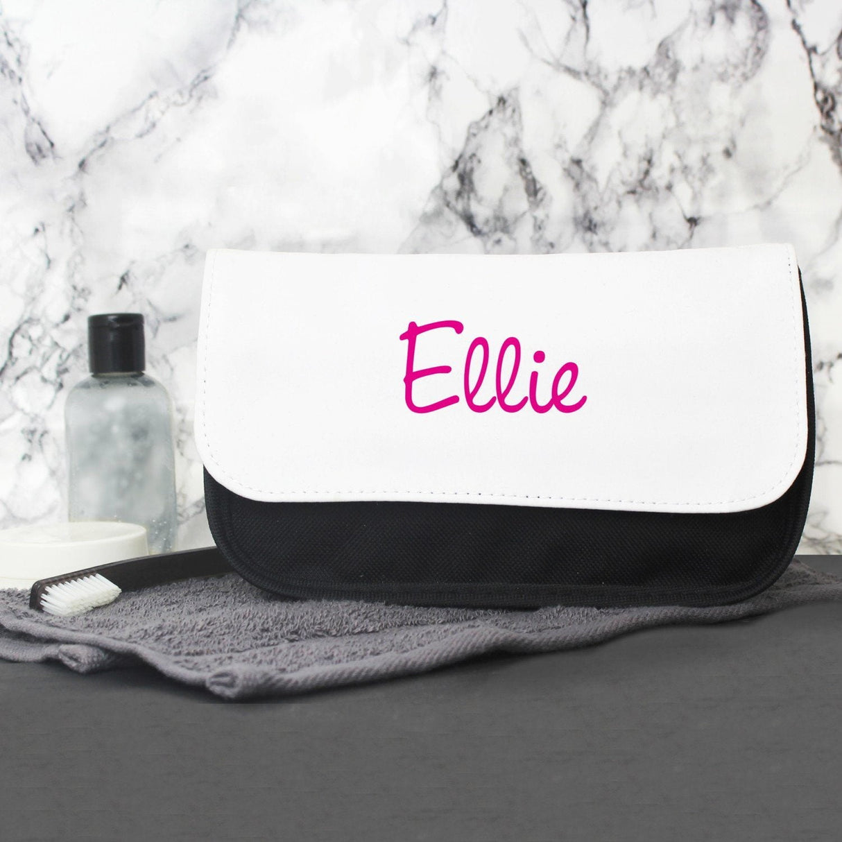 Personalised Pink Name Make Up Bag: 2 - Toiletry & Makeup Bags By Gift Moments