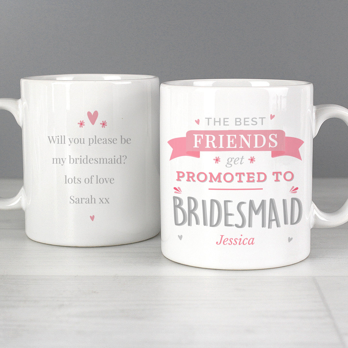 Personalised Pink Promoted To Mug: 3 - Mugs By Gift Moments