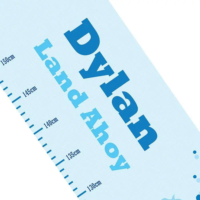 Personalised Pirate Height Chart: 5 - Height Charts By Gift Moments