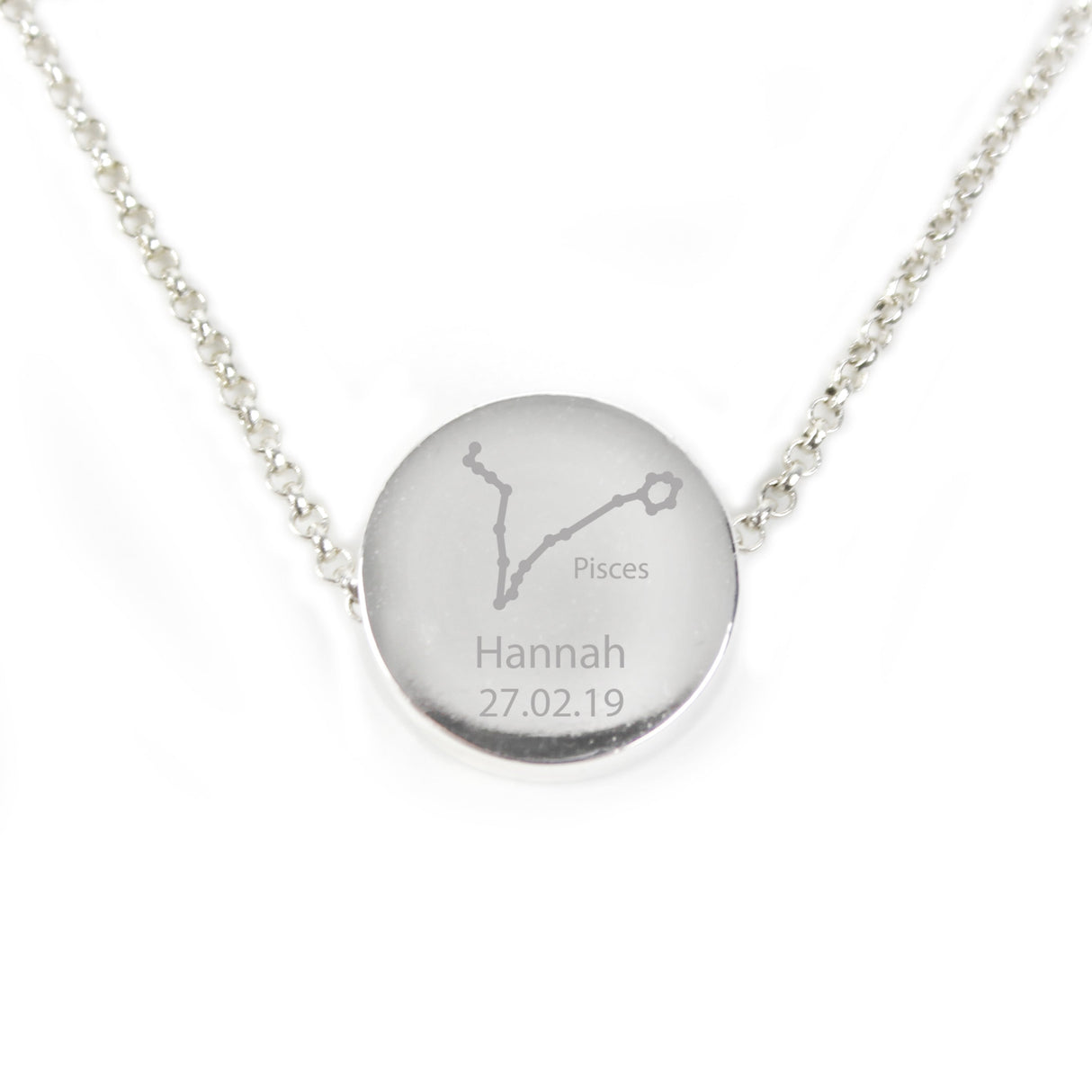 Personalised Pisces Zodiac Star Sign Necklace (Feb 19th - Mar 20th): 8 - Necklaces By Gift Moments