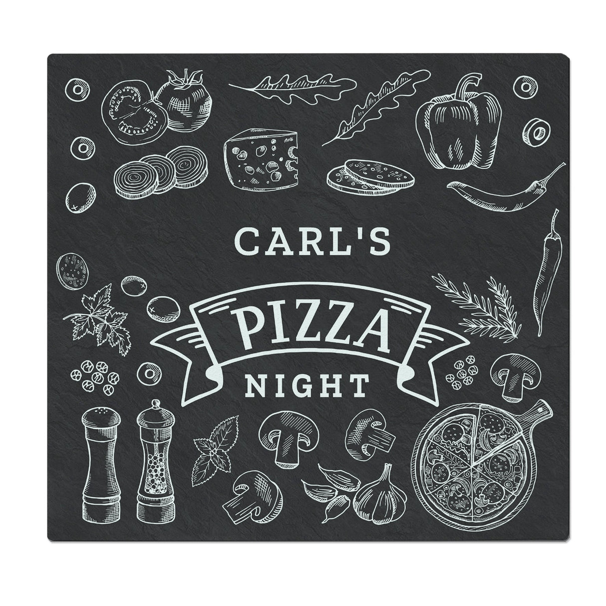 Personalised Pizza Glass Chopping Board/Worktop Saver: 4 - Chopping Boards By Gift Moments