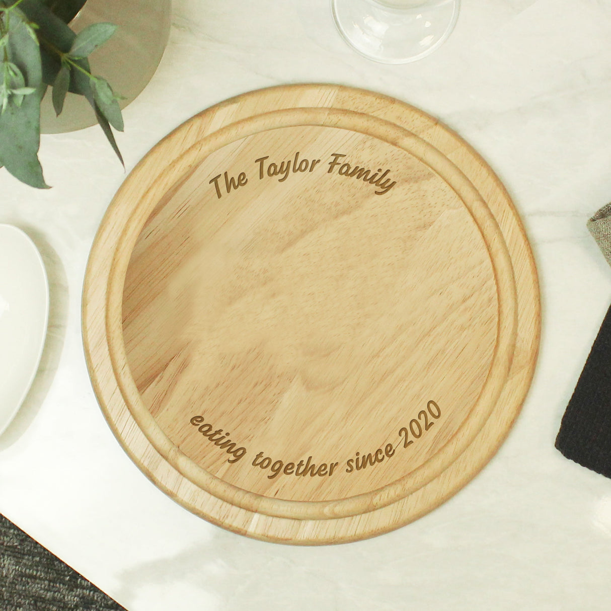 Personalised Plain Round Chopping Board: 1 - Chopping Boards By Gift Moments