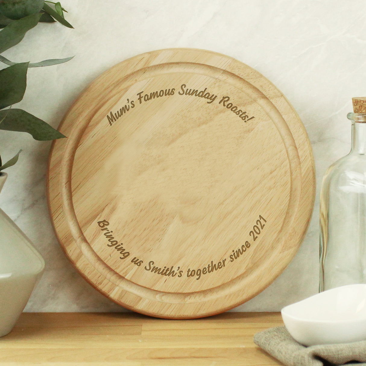 Personalised Plain Round Chopping Board: 2 - Chopping Boards By Gift Moments