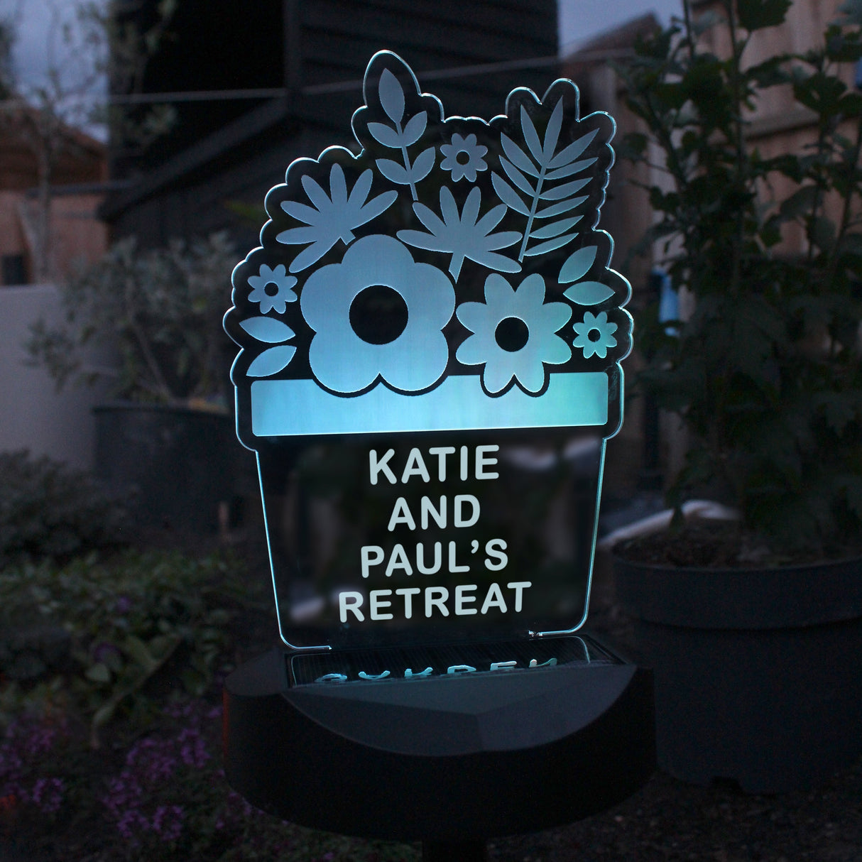 Personalised Plant Pot Outdoor Solar Light - Shop Solar Lights At Gift Moments - 8