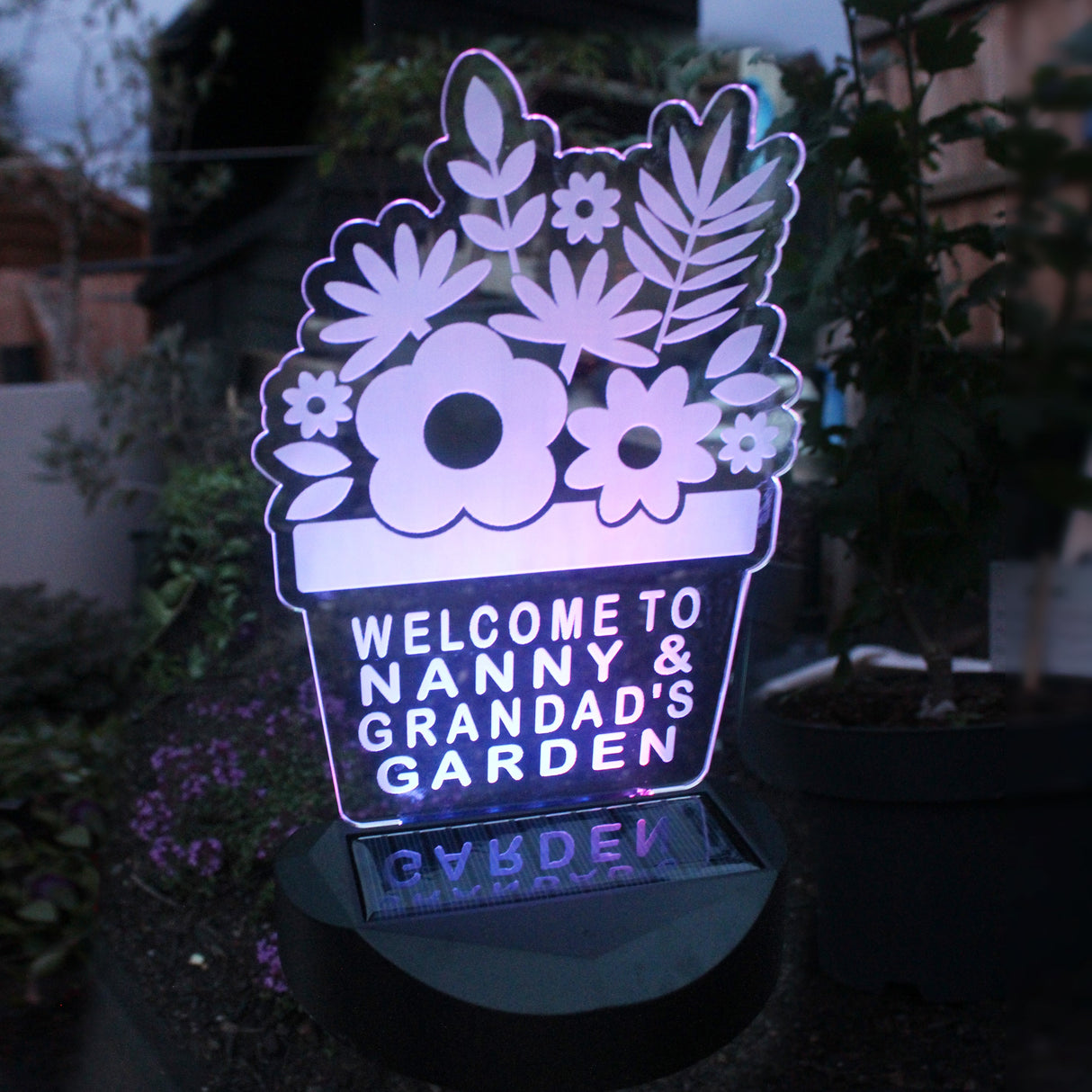 Personalised Plant Pot Outdoor Solar Light - Shop Solar Lights At Gift Moments - 6