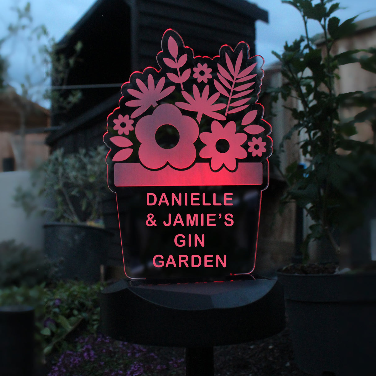 Personalised Plant Pot Outdoor Solar Light - Shop Solar Lights At Gift Moments - 9