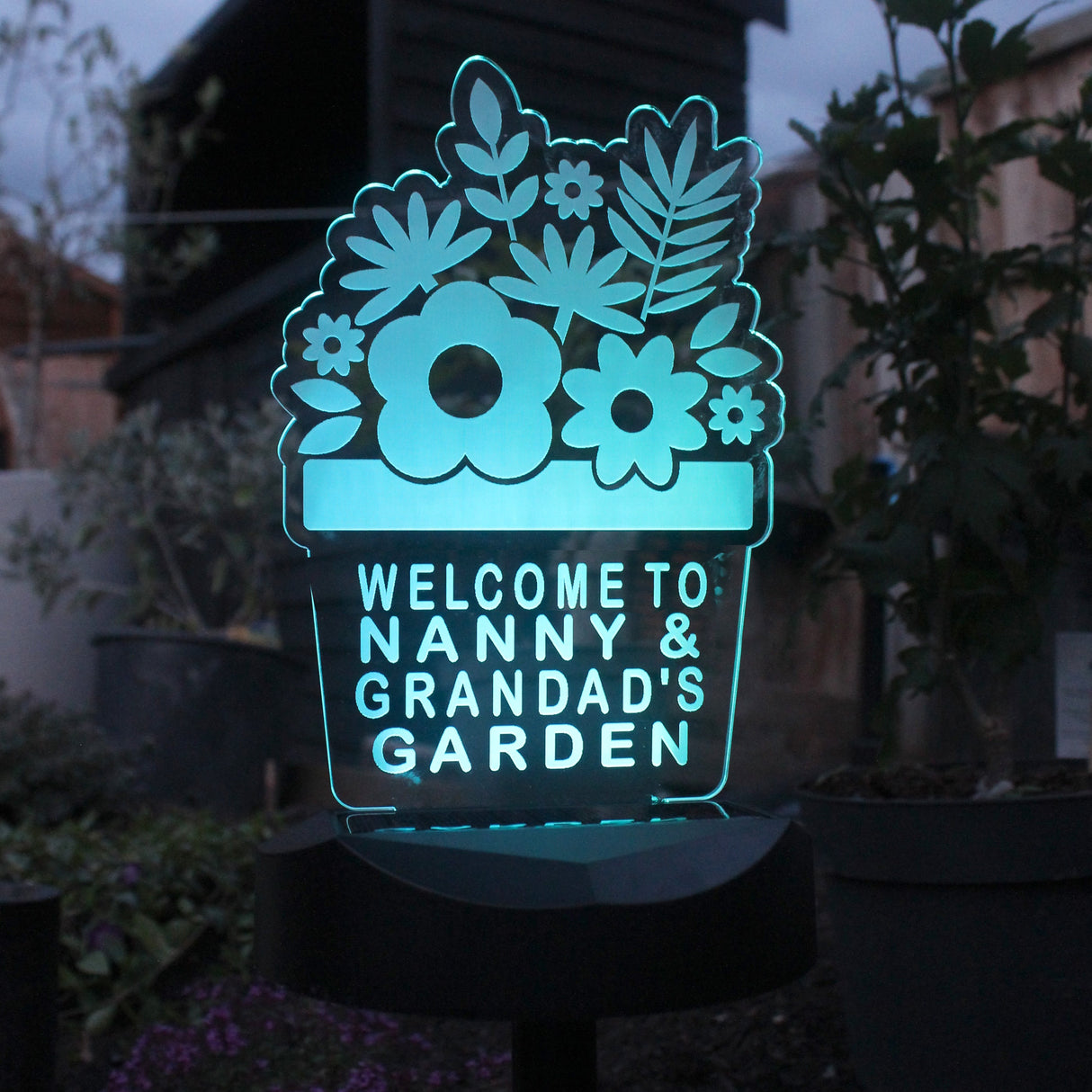 Personalised Plant Pot Outdoor Solar Light - Shop Solar Lights At Gift Moments - 2