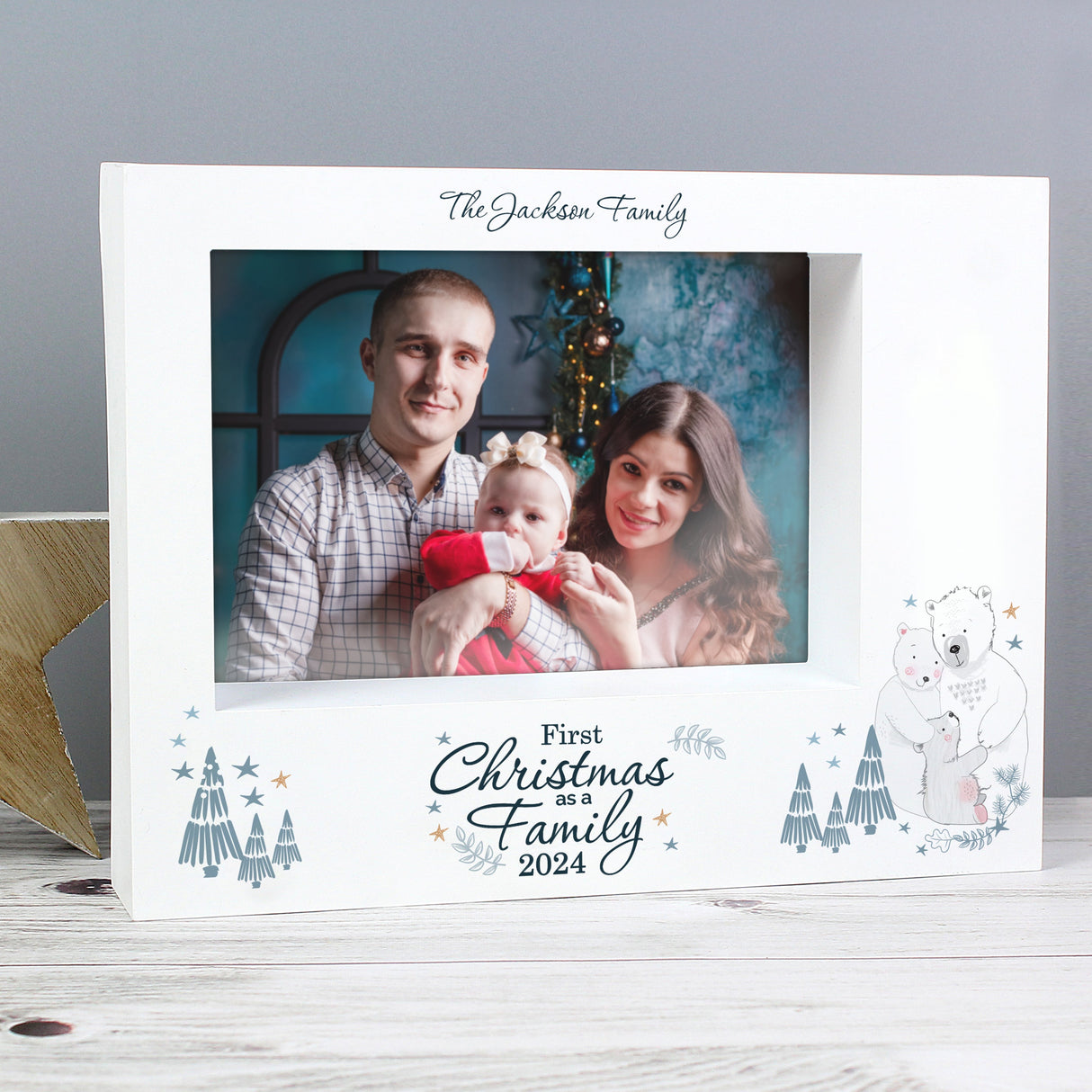 Personalised Polar Bear ’1st Christmas As A Family’ Photo Frame: 2 - Photo Frames By Gift Moments