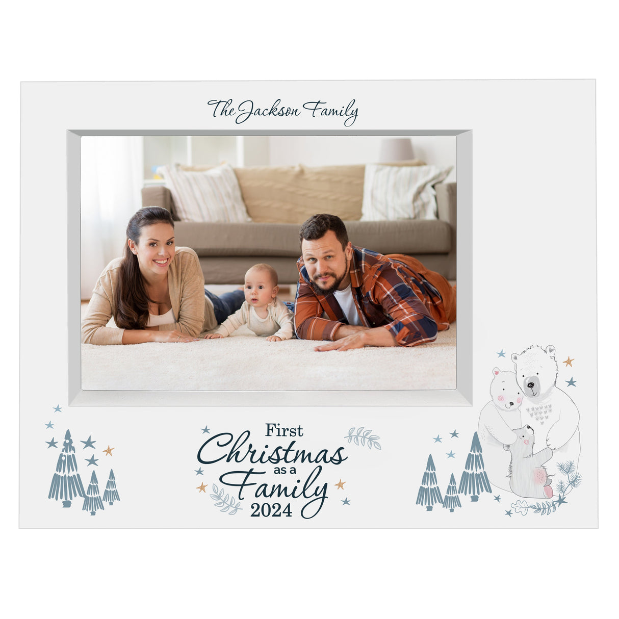 Personalised Polar Bear ’1st Christmas As A Family’ Photo Frame: 3 - Photo Frames By Gift Moments