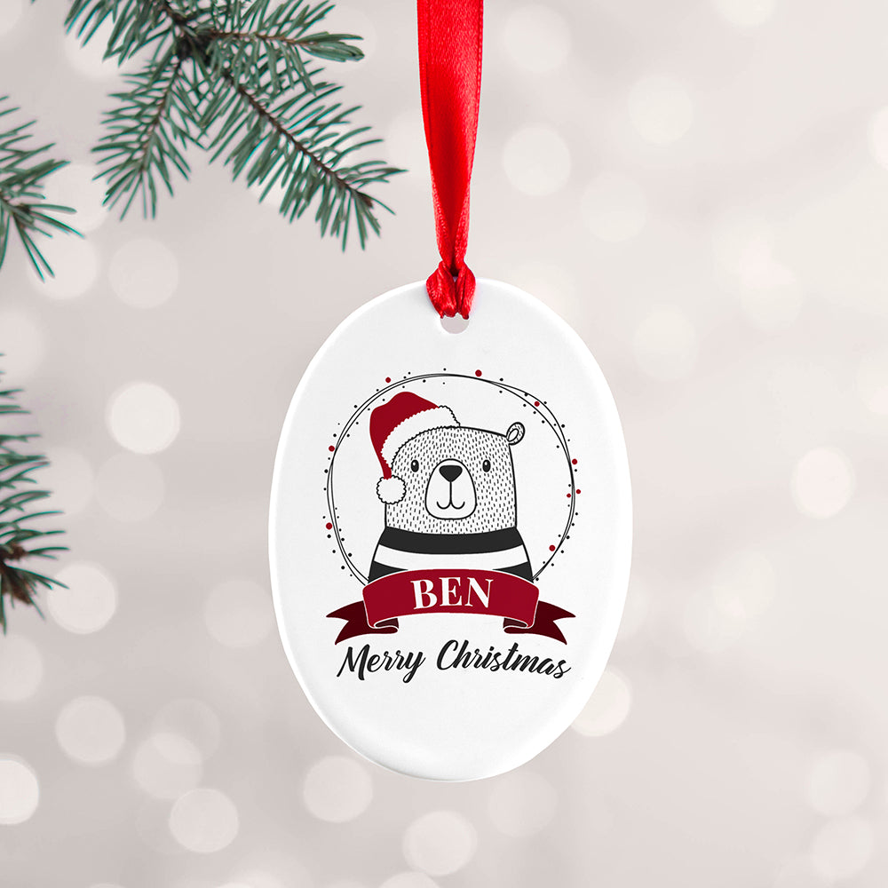 Personalised Polar Bear Christmas Decoration - Shop Christmas Decorations At Gift Moments - 3