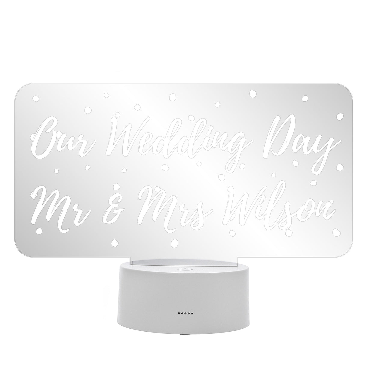 Personalised Polka-dot Message LED Colour Changing Night Light: 5 - LED Lighting By Gift Moments