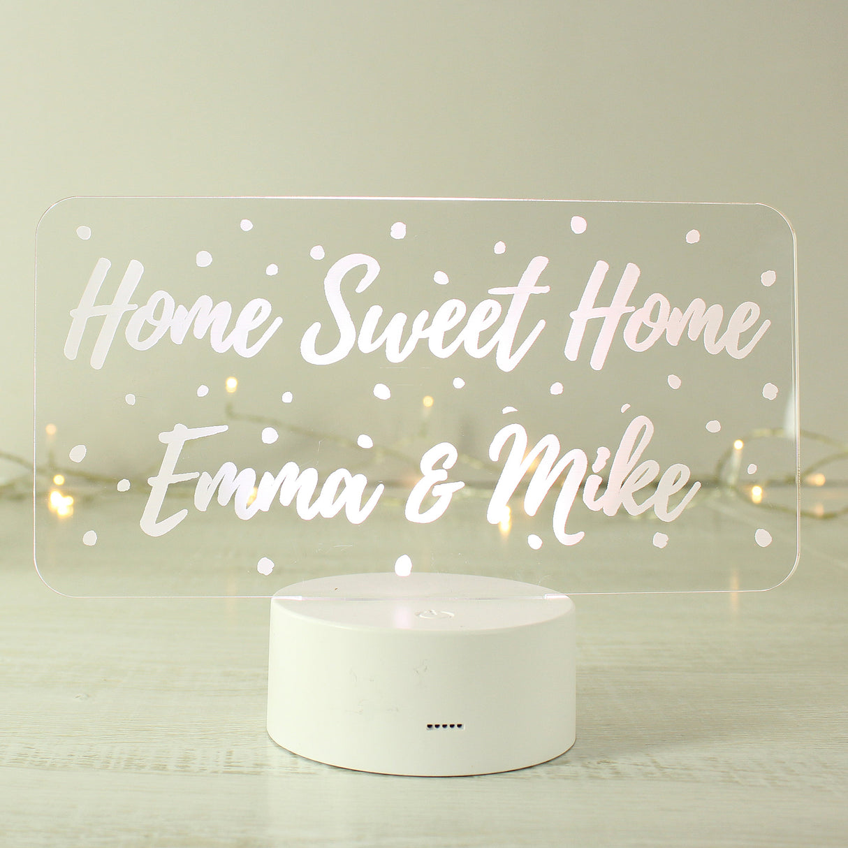 Personalised Polka-dot Message LED Colour Changing Night Light: 2 - LED Lighting By Gift Moments