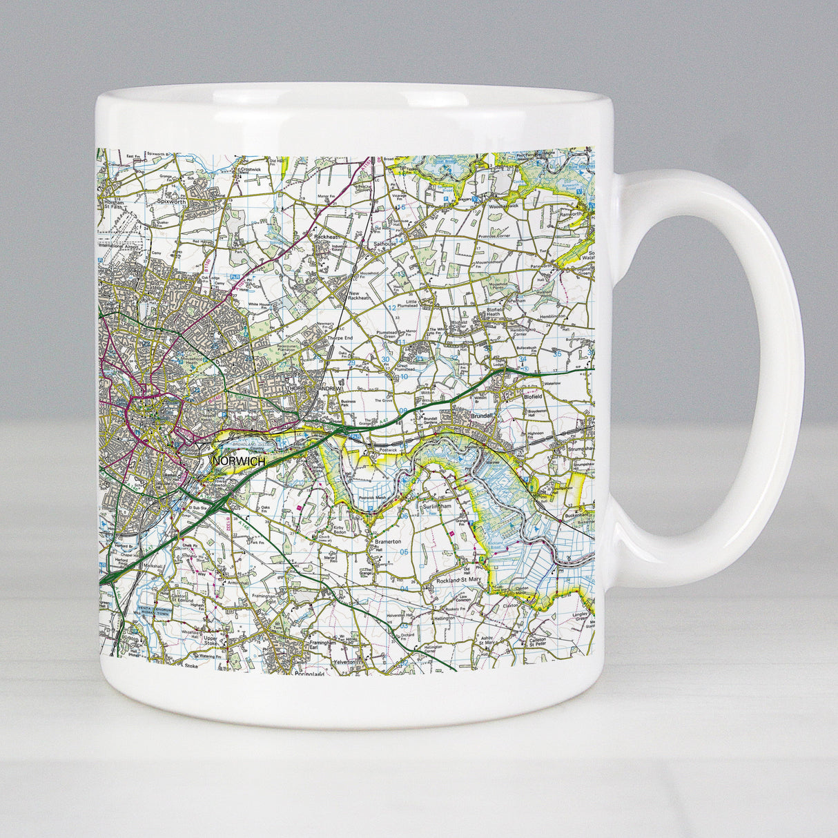 Personalised Present Day Edition Map Mug: 1 - Mugs By Gift Moments