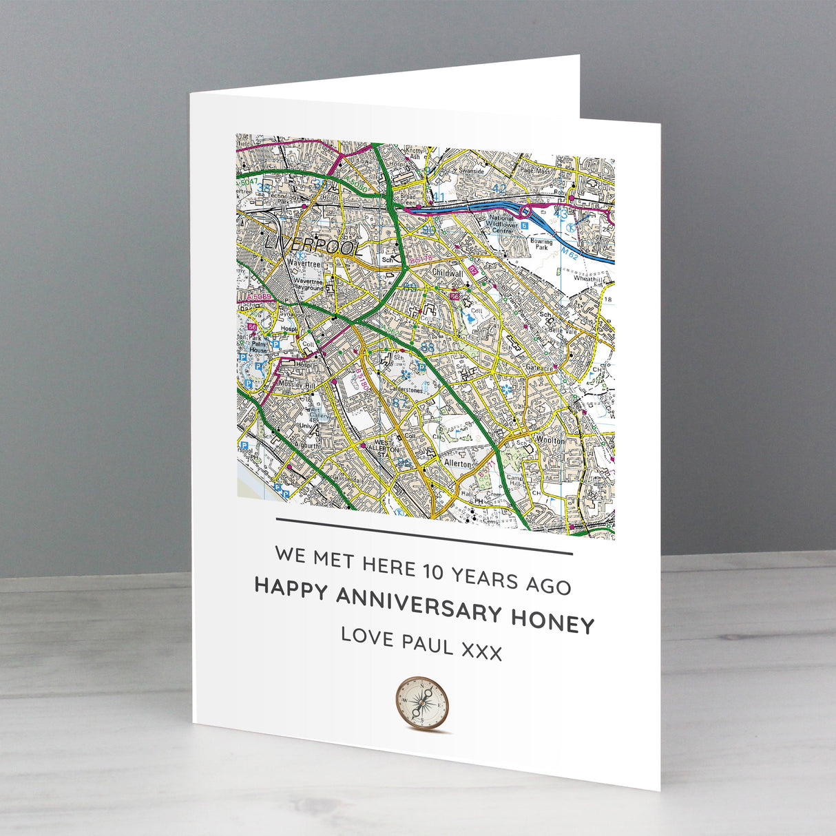 Personalised Present Day Map Compass Card - Shop Greeting Cards At Gift Moments - 6