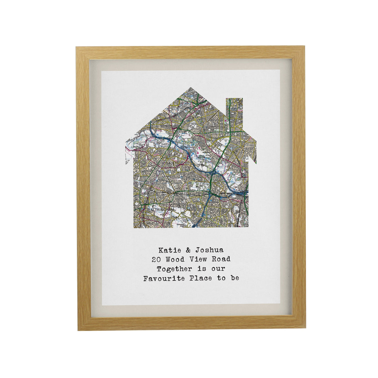 Personalised Present Day Map Home Framed Prints - Shop Framed Prints At Gift Moments - 7