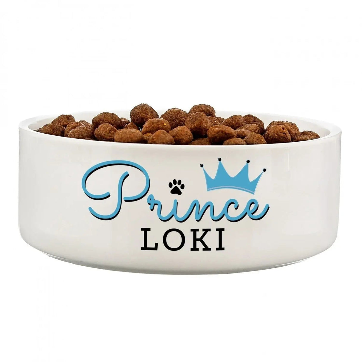 Personalised Prince 14cm Medium Ceramic White Pet Bowl: 3 - Pet Products By Gift Moments