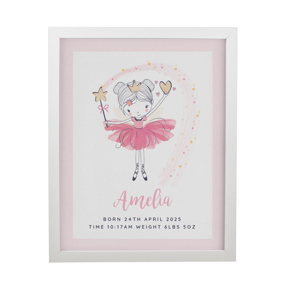 Personalised Princess Ballerina Framed Prints: 9 - Framed Prints By Gift Moments