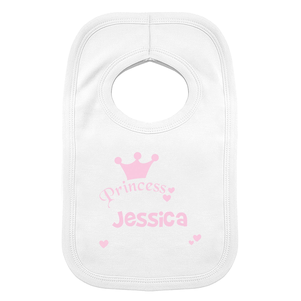 Personalised Princess Bib: 2 - Baby Clothing By Gift Moments