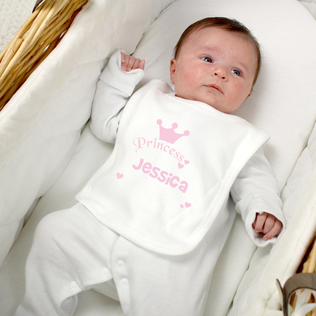 Personalised Princess Bib: 3 - Baby Clothing By Gift Moments