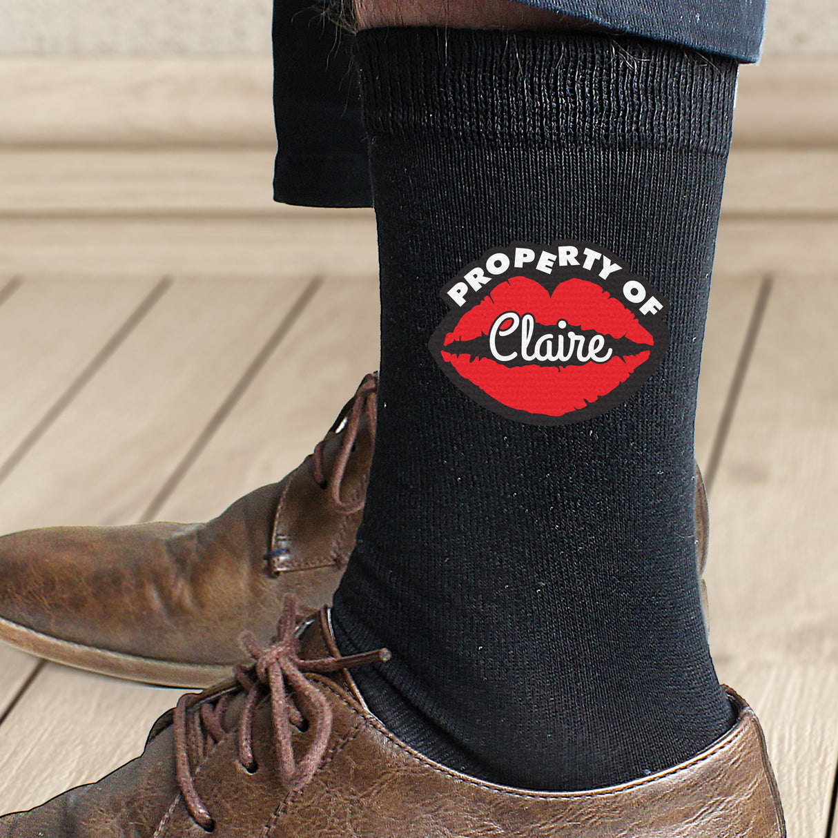 Personalised Property Of Mens Socks: 1 - Clothing By Gift Moments