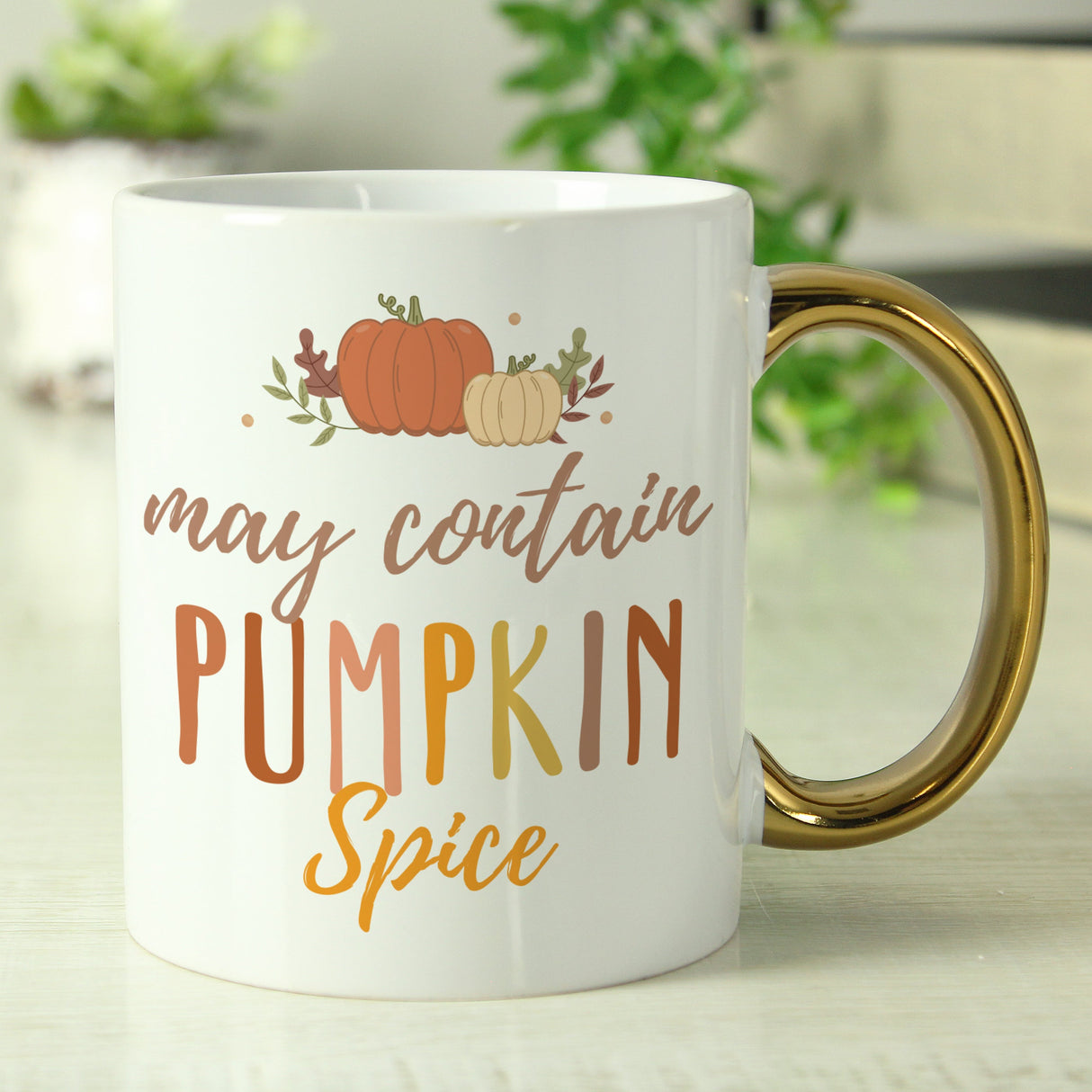 Personalised Pumpkin Spice Gold Handle Mug: 4 - Mugs By Gift Moments