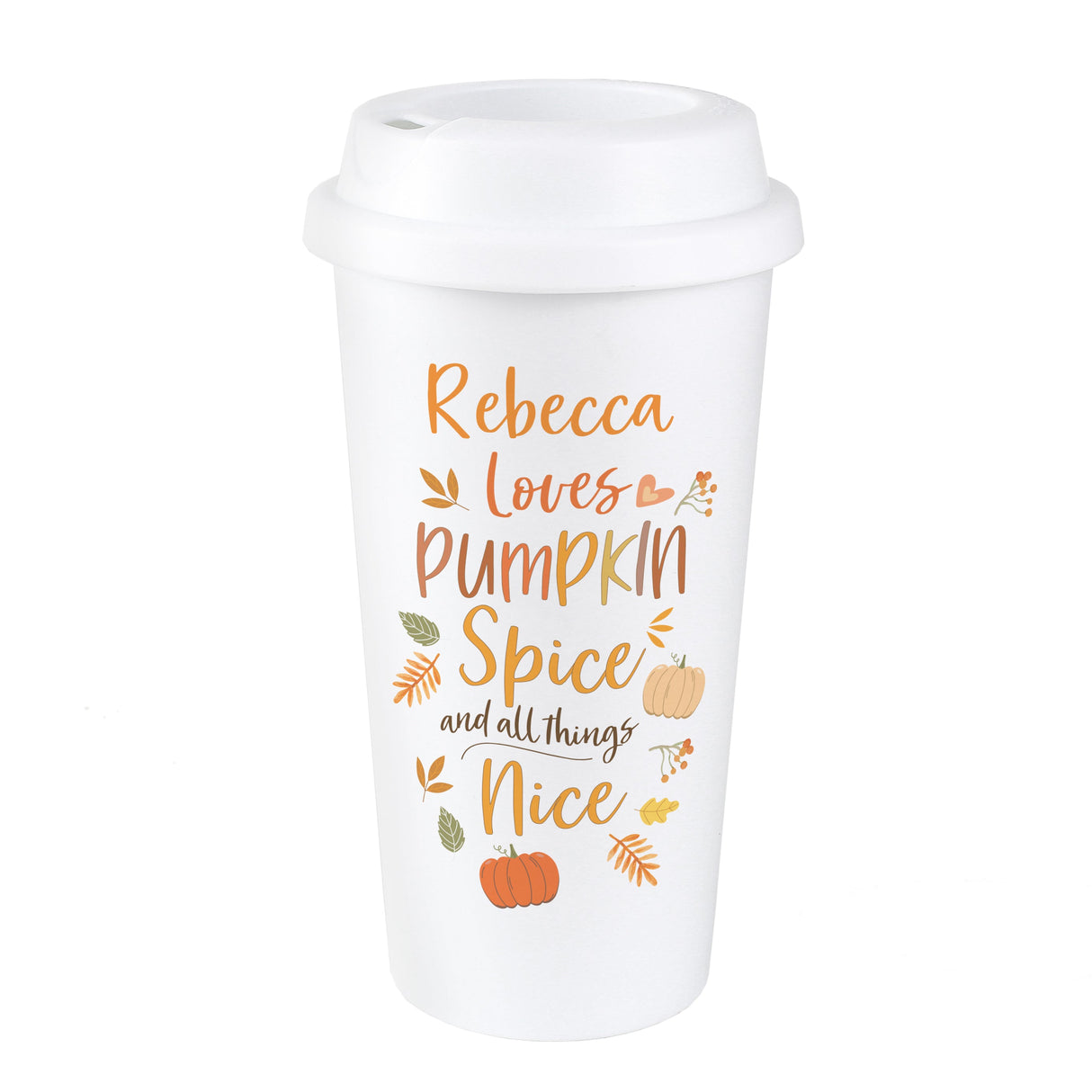 Personalised Pumpkin Spice Travel Mug: 5 - Travel Mugs By Gift Moments