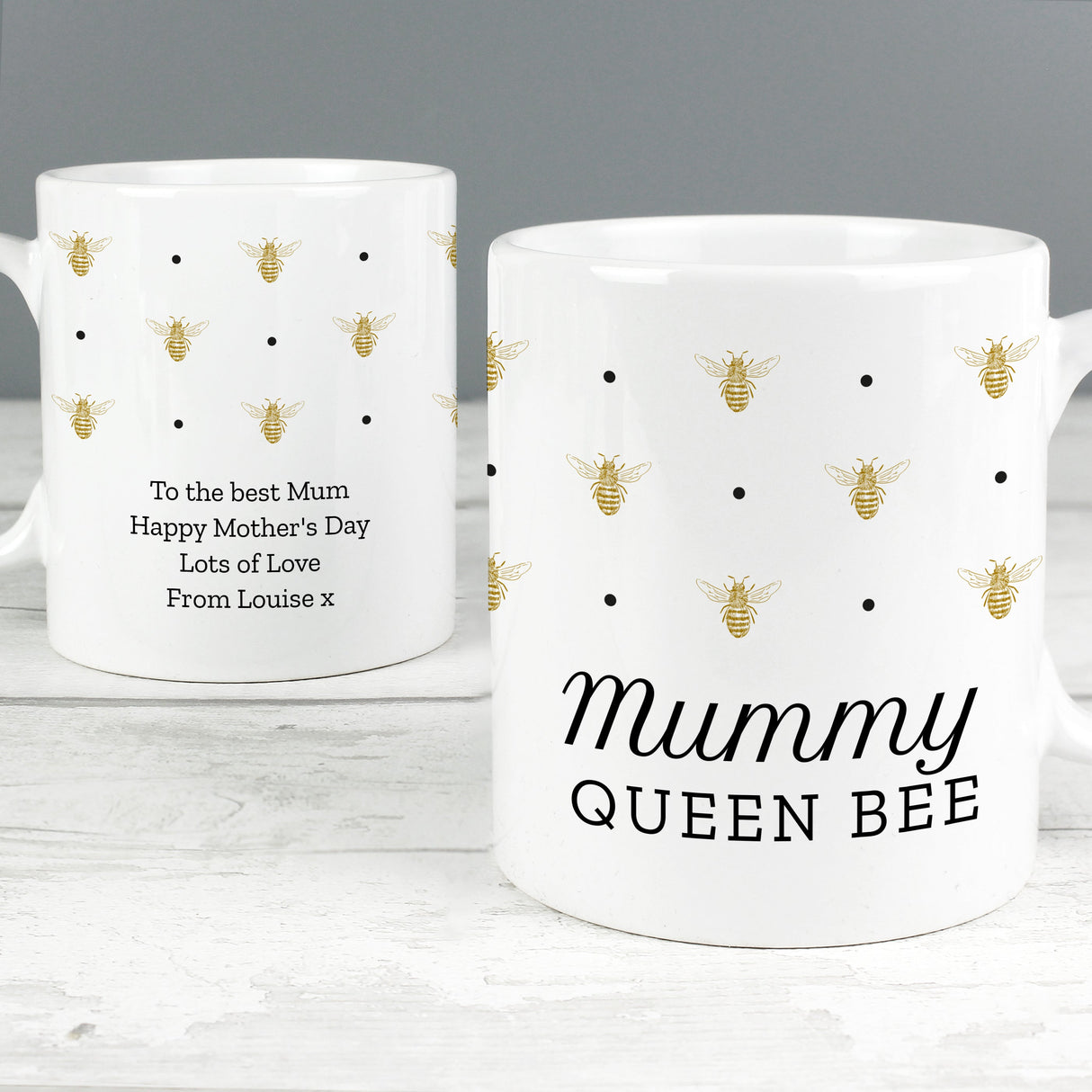 Personalised Queen Bee Mug: 3 - Mugs By Gift Moments