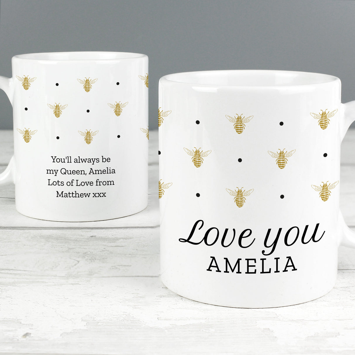 Personalised Queen Bee Mug: 4 - Mugs By Gift Moments
