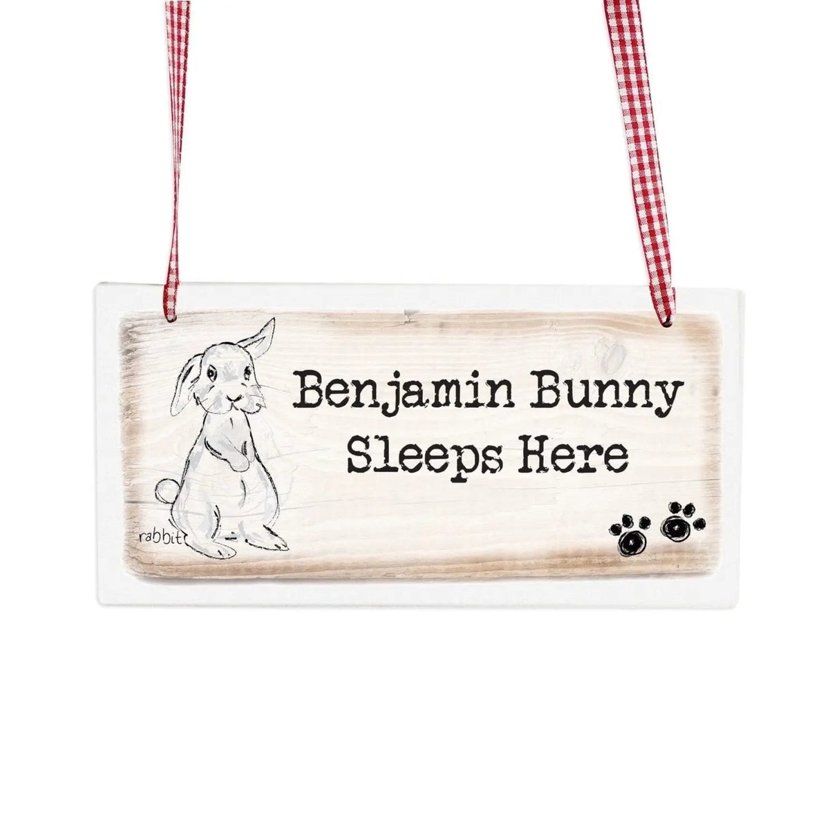 Personalised Rabbit Wooden Sign: 2 - Signs & Plaques By Gift Moments