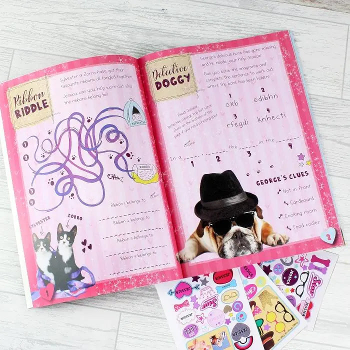 Personalised Rachael Hale Adorable Animals Activity Book With Stickers - Shop Books At Gift Moments - 3