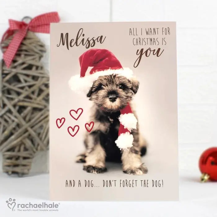 Personalised Rachael Hale ’All I Want For Christmas’ Puppy Card: 4 - Greeting Cards By Rachael Hale