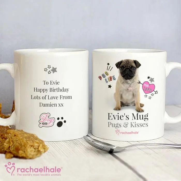 Personalised Rachael Hale Doodle Pug Mug - Shop Mugs At Gift Moments - 1