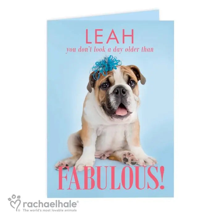 Personalised Rachael Hale Fabulous Birthday Card - Shop Greeting Cards At Gift Moments - 3