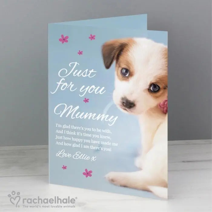 Personalised Rachael Hale ’Just for You’ Puppy Card - Shop Greeting Cards At Gift Moments - 2