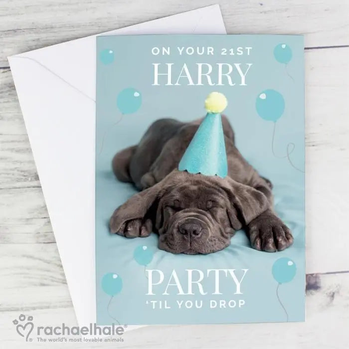 Personalised Rachael Hale ’Party ’Til You Drop’ Card - Shop Greeting Cards At Gift Moments - 1