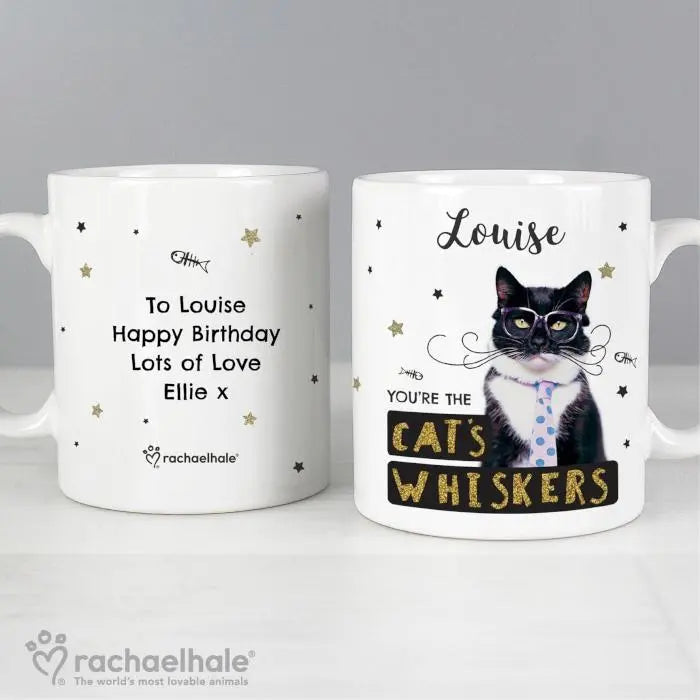 Personalised Rachael Hale ’You’re the Cat’s Whiskers’ Mug: 1 - Mugs By Rachael Hale