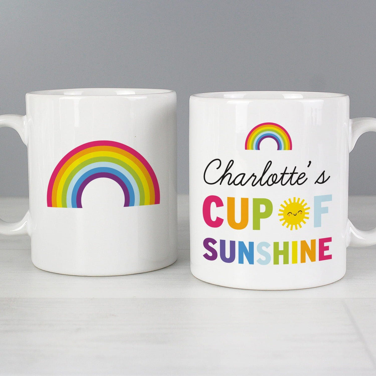 Personalised Rainbow Cup of Sunshine Mug: 2 - Mugs By Gift Moments