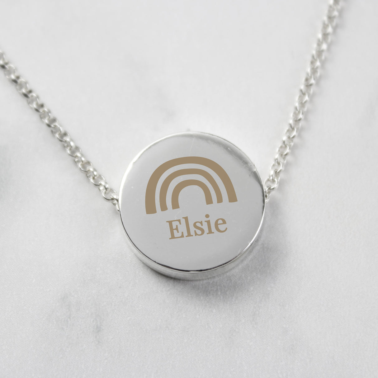 Personalised Rainbow Disc Necklace: 4 - Necklaces By Gift Moments