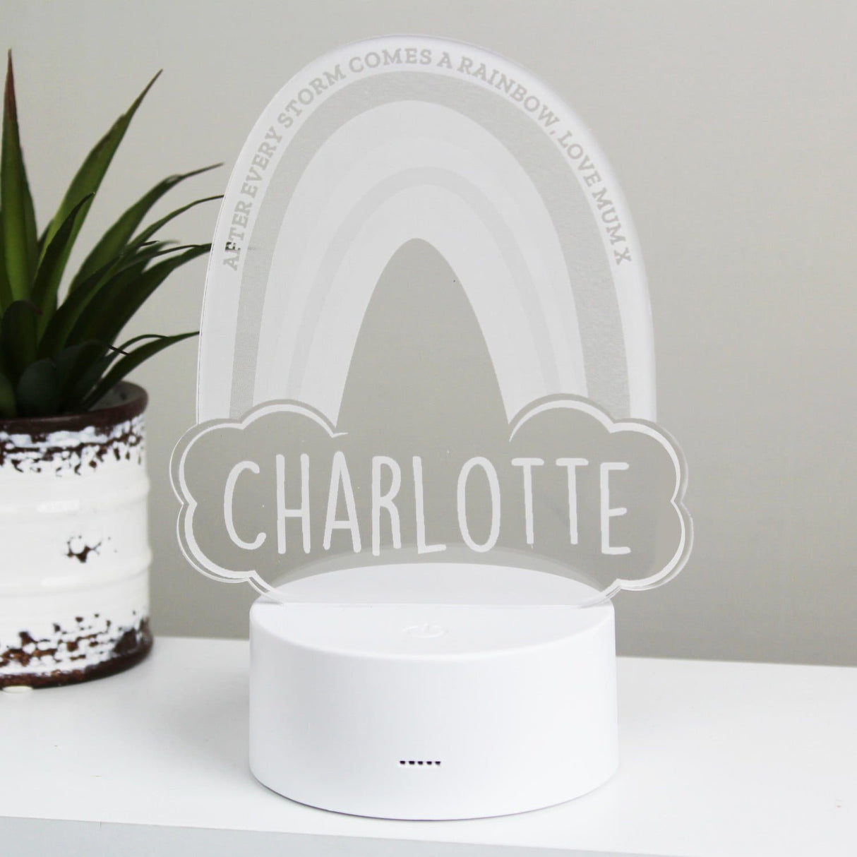 Personalised Rainbow LED Colour Changing Night Light: 9 - LED Lighting By Gift Moments