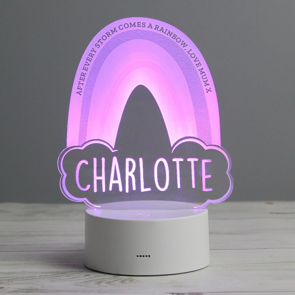 Personalised Rainbow LED Colour Changing Night Light: 1 - LED Lighting By Gift Moments