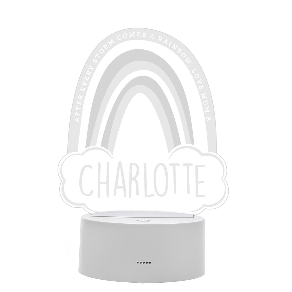 Personalised Rainbow LED Colour Changing Night Light: 10 - LED Lighting By Gift Moments