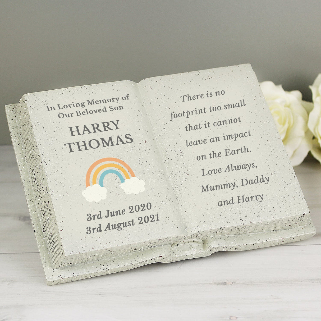 Personalised Rainbow Memorial Book: 2 - Memorials By Gift Moments