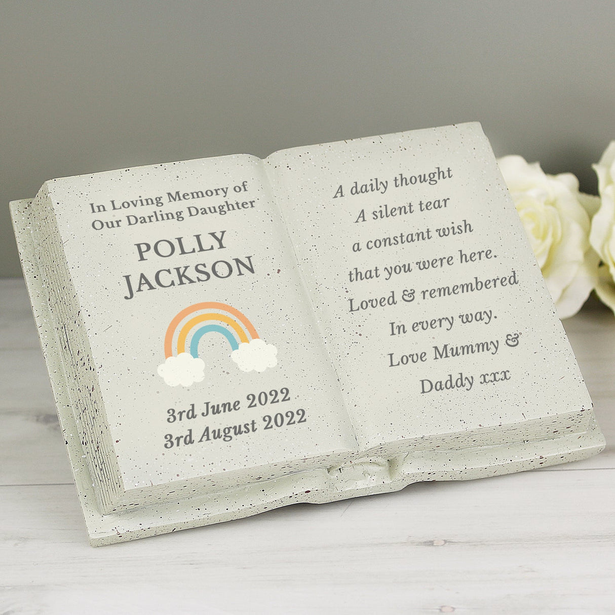 Personalised Rainbow Memorial Book: 3 - Memorials By Gift Moments